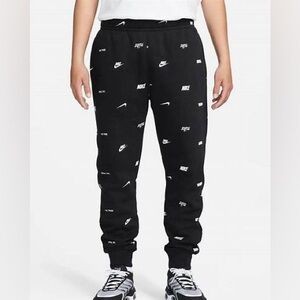 Nike swoosh all over Black Joggers large